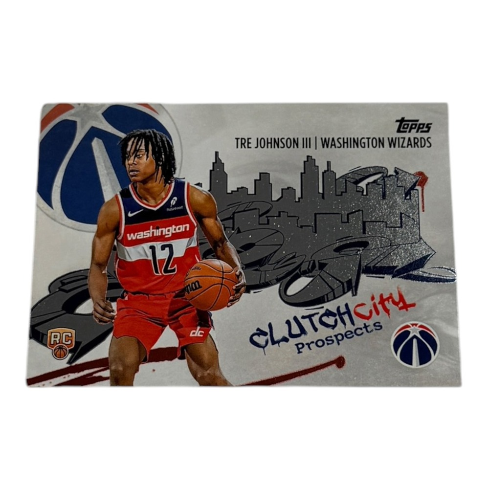 2025 Topps Tre Johnson III Washington Wizards Clutch City Prospects RC CC-6